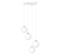Emibig Royal lampada sospesa 4x10 W bianco-oro 1244/4