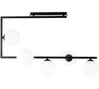 Emibig Soma lampada da soffitto 5x10 W nero-latte 1291/5
