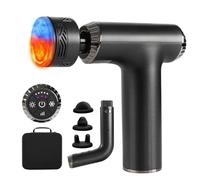 Emicool Pistola da massaggio con calore e freddo, mini massaggiatore muscolare portatile 2 in 1 con manico esteso, a percussione elettrica portatile, massaggiatore profondo, pistola per massaggio