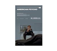 EMIGOS Poster del film American Psycho (2000) su tela, decorazione artistica da parete per soggiorno e camera da letto, senza cornice, 30 x 45 cm