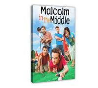 EMIGOS Poster su tela, motivo: Malcolm in the Middle - Stampa artistica da parete per soggiorno e camera da letto, stile cornice, 30 x 45 cm