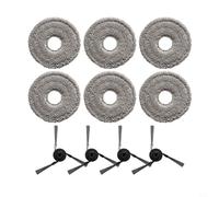 Emiif 4 spazzole laterali e 6 panni mocio per Dreame X50s Pro Master e Matrix 10 Ultra, parti riutilizzabili per robot aspirapolvere