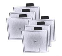 Emiif Cartucce filtranti di ricambio per acquari Aqueon QuietFlow con carbone attivo a rete a doppio lato, confezione da 6 (M)