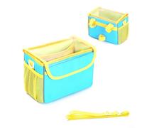 Emiif Cestino per bici per bambini con tracolla staccabile, spaziosa borsa impermeabile per manubrio per avventure all'aperto su tricicli, Balance Bike o scooter (giallo)