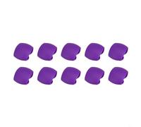 Emiif Clip organizer per fascette fermacavi, in silicone, 10 pezzi, avvolgicavo da scrivania con caricabatterie USB e supporto per cuffie, protezione per cavi per casa e ufficio (viola)