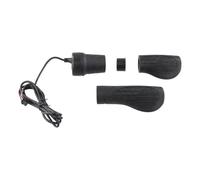 Emiif Coppia di manopole a farfalla a 3 pin 5 V per bici elettrica e scooter da 22 mm con connettore SM o impermeabile in ABS nero