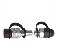 Emiif Giunto idraulico Zg3/8, porta da 8 mm, set di connettori rapidi in acciaio al carbonio per tubi dell'olio ad alta pressione, tipo diritto, resistenza alla pressione 70 MPa