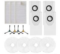 Emiif Kit di ricambio per aspirapolvere V12 / Eureka J12 Ultra, 3 filtri + 4 panni mocio + 4 sacchetti per la polvere + 4 spazzole laterali