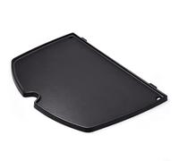 Emiif Piastra di cottura in ghisa per Weber Q2200 Q2000 Q2400 Grills Heavy Duty Piastra con bordo rialzato per cucinare pancake verdure pesce 27 x 39 x 1,3 cm