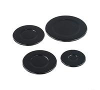 Emiif Set di 4 cappucci a corona per fornello a gas, kit di tappi per bruciatore a gas, 55 mm/75 mm/100 mm, tre misure, per Sabaf e la maggior parte dei fornelli a gas medi (concavi)
