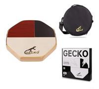 Emiif Set di batteria compatta da viaggio, cajon, con custodia, strumento musicale a percussione a mano, tre aree sonore