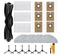 Emiif Set di pezzi di ricambio per aspirapolvere Tapo RV30 Max RV20 Max Plus Robot Aspirapolvere Lato Principale Filtro Mop Panno Sacchetto di Polvere Kit Accessori