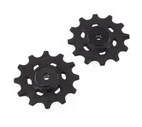 Emiif SRAM - Confezione da 2 pulegge per deragliatore posteriore a 11 velocità, 12 denti, strette, compatibili con XX1, X01, X1, GX, NX, Apex, Rival, Force, ROSSO