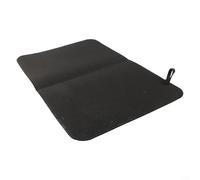 Emiif Tappetino da sauna in feltro con anello per appenderlo, assorbente, antiscivolo, per sauna, bagno turco, doccia, 3 pezzi, nero