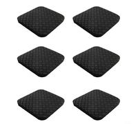 Emiif Tappetino per tapis roulant, antiscivolo, assorbe gli urti, in silicone, tappetino per attrezzature per esercizi, tappetino per moquette o protezione del pavimento, 10 x 10 cm (6 pezzi)