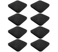 Emiif Tappetino per tapis roulant, antiscivolo, assorbe gli urti, in silicone, tappetino per attrezzature per esercizi, tappetino per moquette o protezione del pavimento, 10 x 10 cm (8 pezzi)