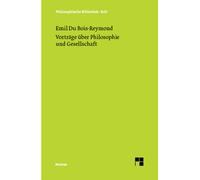 Emil Du Bois-Reymon Vorträge Über Philosophie Und Gesellschaf (Copertina rigida)