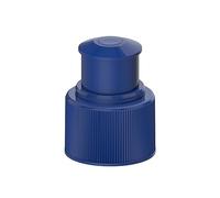 Emil Tappo per bere - Tappo per bottiglia con valvola di trazione, chiusura sportiva, facile da bere senza avvitare, tappo push-pull, a tenuta stagna, Blu, 4x3x3