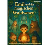 Emil und die magischen Waldwesen - 24 fantasievolle Gutenachtgeschichten und Ausmalbilder über Freundschaft, Mut und die Kraft der Träume ab 4 Jahre