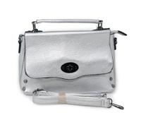 Emila Borsa argentata piccola con borchie a mano borsetta borchiata da donna lavoro ufficio shopping per passeggio small bag tracolla giorno tutti i giorni giornaliera Argento primavera estate 2026