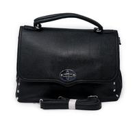 Emila Borsa borchie donna nera a mano borchiata da lavoro ufficio tipo bag messenger postina grande capiente con tracolla porta documenti shopping shopper ecopelle Nero-Nero autunno inverno 2025 2026