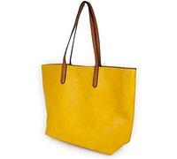 Emila Borsa color ocra da donna a spalla grande capiente tipo shopping bag gialla con borsello tracolla tre pezzi 3 shopper tutti i giorni da lavoro ufficio Giallo scuro autunno inverno 2025 2026