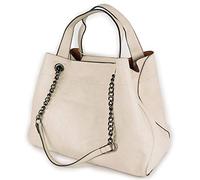 Emila Borsa donna beige grande a spalla capiente con catena tracolla tipo shopper bag borsello 3 tre pezzi da lavoro ufficio shopping per tutti i giorni giornaliera Beige autunno inverno 2025 2026