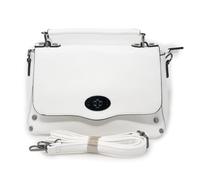 Emila Borsa donna bianca con borchie a Mano Piccola, Borsetta Elegante con Tracolla Rimovibile, Ideale per Ufficio, Lavoro e Tempo Libero, Giorno e Sera Bianco primavera estate 2026
