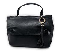 Emila Borsa nera donna a mano con tracolla da lavoro ufficio tipo bag messenger postina grande capiente porta documenti shopping shopper ecopelle Nero autunno inverno 2025 2026