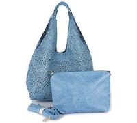 Emila Borsa traforata azzurro polvere da donna ragazza shopping bag grande con tracolla capiente a spalla giornaliera tutti i giorni lavoro ufficio viaggio estiva Celeste primavera estate 2026