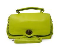 Emila Borsa verde a mano con borchie donna borchiata da lavoro ufficio tipo bag messenger postina grande capiente tracolla porta documenti shopping shopper ecopelle primavera estate 2025 Verde acido