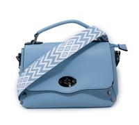 Emila Borsetta azzurra con borchie a mano da donna Borsa piccola borchiata da lavoro ufficio per passeggio con tracolla giorno sera x tutti i giorni giornaliera Azzurro polvere primavera estate 2026