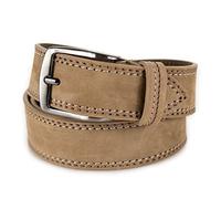 Emila Cintura tortora uomo pelle nabuk 4cm cinta scamosciata 40 mm artigianale da ragazzo casual sportiva con fibbia ardiglione per jeans x pantaloni made italy belt di moda 115 Vera Pelle Taupe
