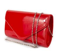 Emila Pochette rossa vernice lucida donna elegante da ragazza signora cerimonia matrimonio borsa a mano piccola clutch borsetta sera giorno Rosso primavera estate 2026