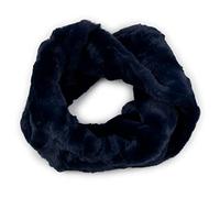 Emila Scaldacollo pelliccia blu ecologica sintetica da donna ragazza collo ad anello chiuso sciarpa di ecopelliccia fascia calda morbida casual elegante viaggio invernale autunno inverno Blu