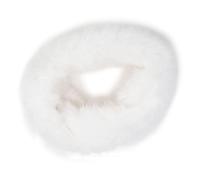 Emila Scaldacollo pelliccia ecologica sintetica pelo lungo da donna ragazza collo sciarpa ad anello chiuso di ecopelliccia fascia calda morbida casual elegante party viaggio 2025 2026 Bianco