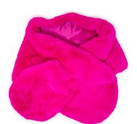 Emila Stola di pelliccia ecologica elegante coprispalle per x Matrimonio mantella calda pelo lungo ecopelliccia copri abito da cerimonia scialle signora invernale autunno inverno 2025 2026 Fuxia