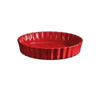 Emile Henry Deep Flan Dish Piatto per Torta, Ceramica, Marsala, 28 cm, 3 unità