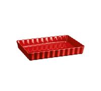 Emile Henry EH346038 - Tortiera Rettangolare in Ceramica, 33, 5 x 24 x 5 cm, Colore: Rosso