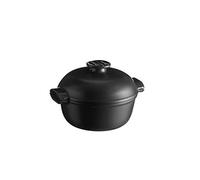 Emile Henry eh779564 Cocotte rotonda Delight, Nero, 2 l