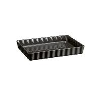 Emile Henry EH796038 - Tortiera Rettangolare in Ceramica, 33, 5 x 24 x 5 cm, Colore: Nero