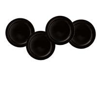 Emile Henry - Set di 4 piatti da insalata/dessert, 20 cm, colore: Nero