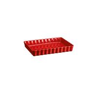 EMILE HENRY Teglia per crostata rettangolare 24x34 cm rosso scuro rosso scuro