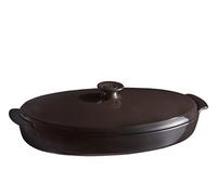 Emile Henry Vaporiera per cuocere Il Pesce, Misure: 41 x 24 x 10,5 cm, Colore: Carbone