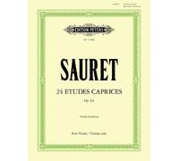 Emile Sauret 24 Etudes Caprices, Op. 64 - Violin (Tascabile)