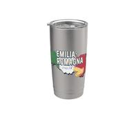 Emilia Romagna e Bandiera Italia Regione Retro Mappa Bicchiere termico in acciaio inox doppia parete