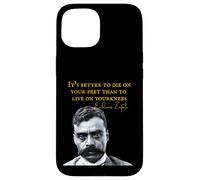 Emiliano Zapata Bandiera messicana La Revolucion Mexicana Custodia per iPhone 15