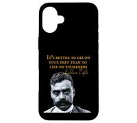 Emiliano Zapata Bandiera messicana La Revolucion Mexicana Custodia per iPhone 16 Plus