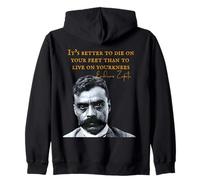 Emiliano Zapata Bandiera messicana La Revolucion Mexicana Felpa con Cappuccio