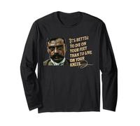 Emiliano Zapata Bandiera Messicana La Revolucion Mexicana Maglia a Manica